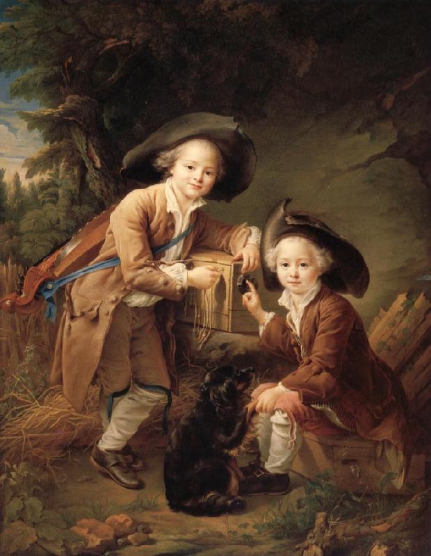Francois-Hubert Drouais The Comte and chevalier de choiseul as savoyards France oil painting art